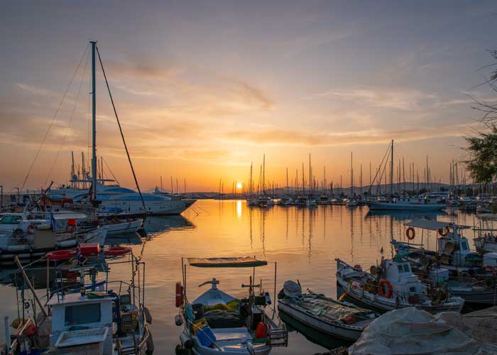 coucher-soleil-port-alimos-grece