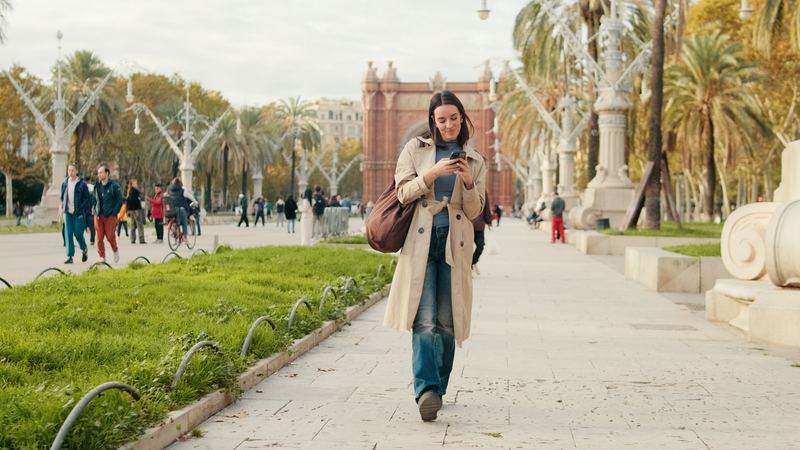 Caroline en promenade